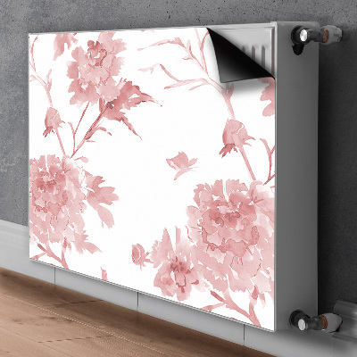 Decorative radiator mat Pastel flowers