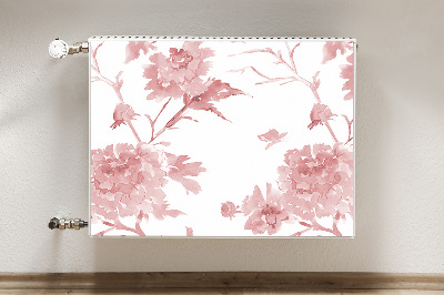 Decorative radiator mat Pastel flowers