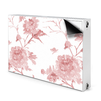 Decorative radiator mat Pastel flowers