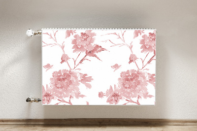 Decorative radiator mat Pastel flowers