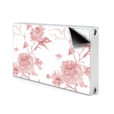 Decorative radiator mat Pastel flowers