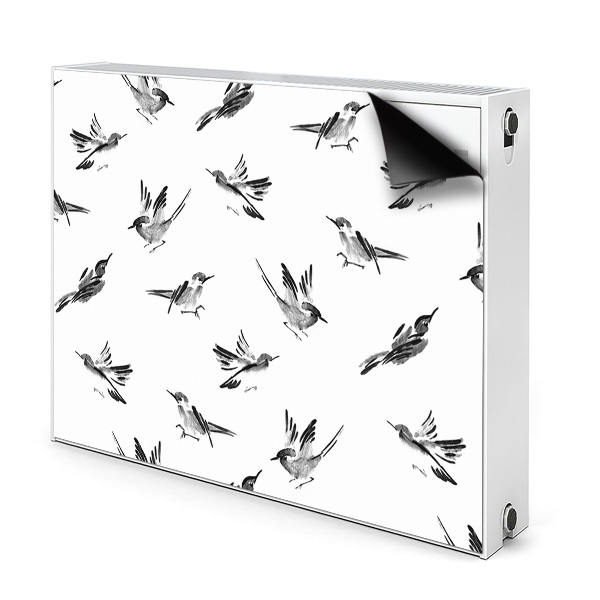 Magnetic radiator cover Painted sparrows