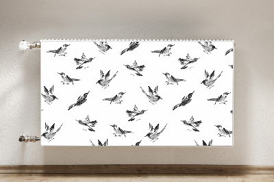 Magnetic radiator cover Painted sparrows