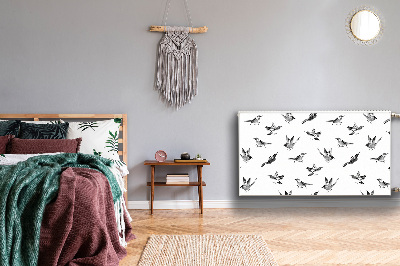 Magnetic radiator cover Painted sparrows