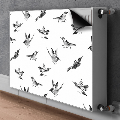 Magnetic radiator cover Painted sparrows