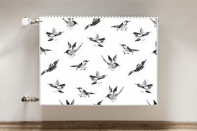 Magnetic radiator cover Painted sparrows