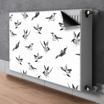 Magnetic radiator cover Painted sparrows