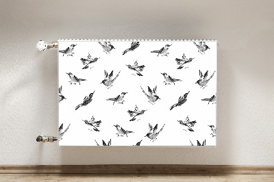 Magnetic radiator cover Painted sparrows