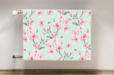 Printed radiator mat Cherry blossoms