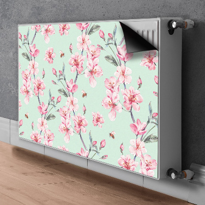 Printed radiator mat Cherry blossoms