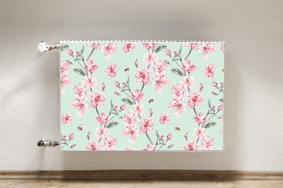 Printed radiator mat Cherry blossoms