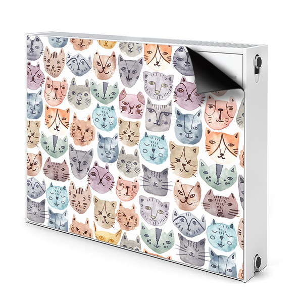 Decorative radiator cover Watercolor cats