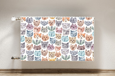 Decorative radiator cover Watercolor cats