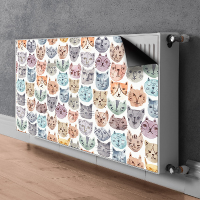 Decorative radiator cover Watercolor cats