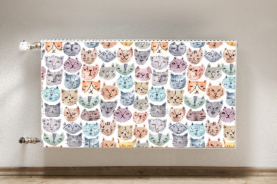 Decorative radiator cover Watercolor cats