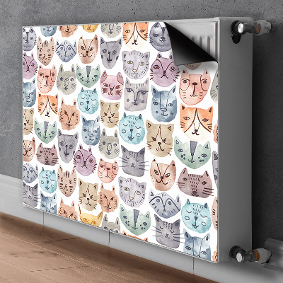 Decorative radiator cover Watercolor cats