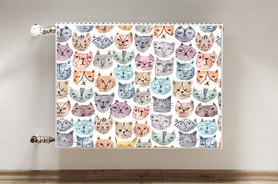 Decorative radiator cover Watercolor cats