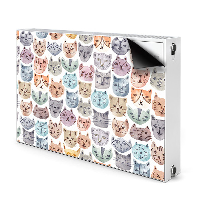 Decorative radiator cover Watercolor cats