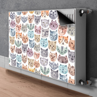 Decorative radiator cover Watercolor cats