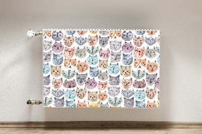 Decorative radiator cover Watercolor cats