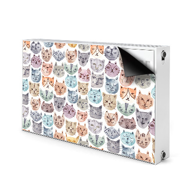 Decorative radiator cover Watercolor cats