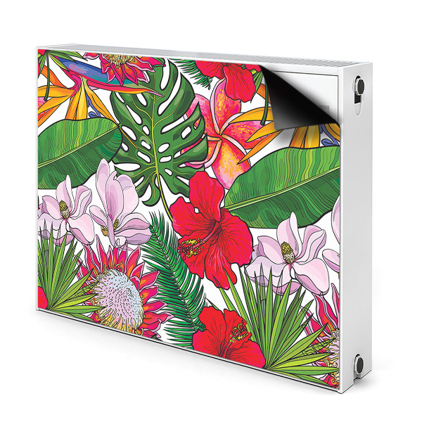 Decorative radiator cover Colorful flowers