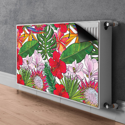 Decorative radiator cover Colorful flowers