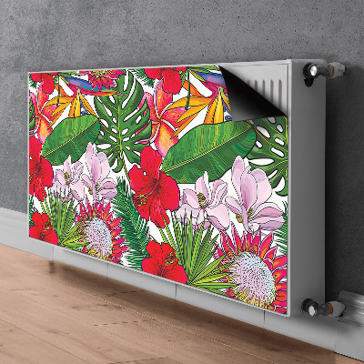 Decorative radiator cover Colorful flowers