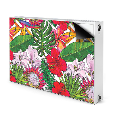 Decorative radiator cover Colorful flowers