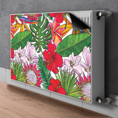 Decorative radiator cover Colorful flowers