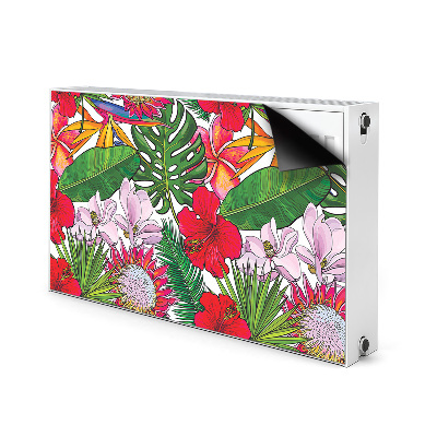 Decorative radiator cover Colorful flowers