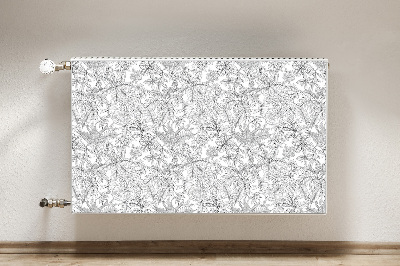 Decorative radiator cover Drawn leaves