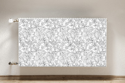 Decorative radiator cover Drawn leaves