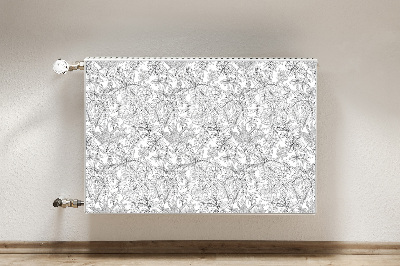 Decorative radiator cover Drawn leaves