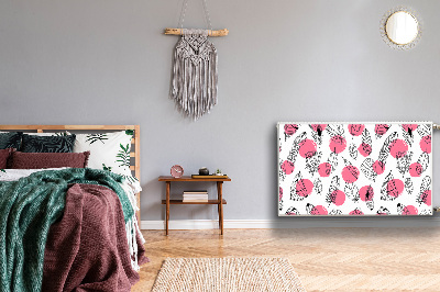 Decorative radiator mat Feathers and dots