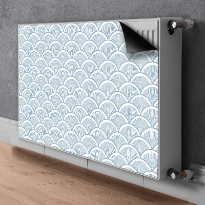 Magnetic radiator mat Fish scales pattern