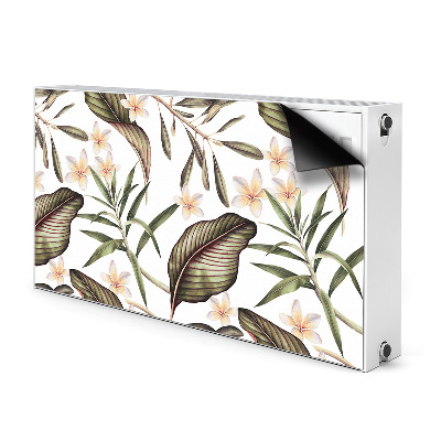 Printed radiator mat Leaves and flowers