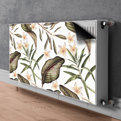 Printed radiator mat Leaves and flowers