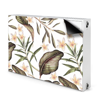 Printed radiator mat Leaves and flowers