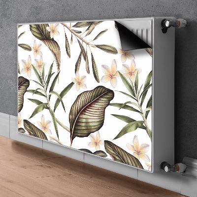 Printed radiator mat Leaves and flowers