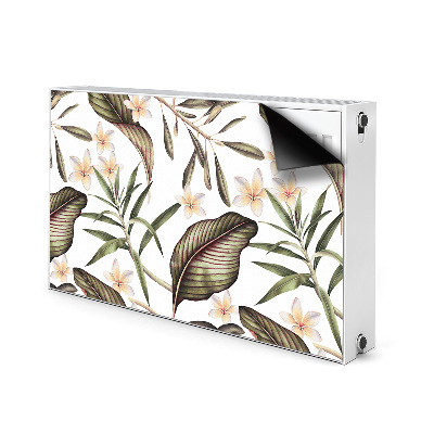 Printed radiator mat Leaves and flowers