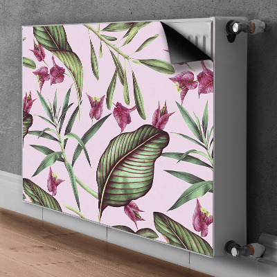 Magnetic radiator mat Pink flowers