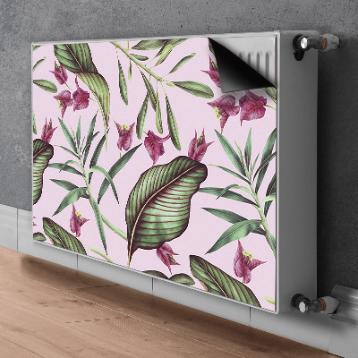 Magnetic radiator mat Pink flowers