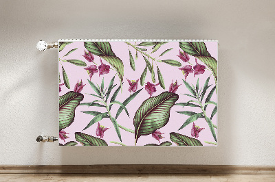 Magnetic radiator mat Pink flowers