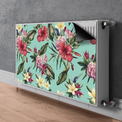 Magnetic radiator cover Leaves and flowers