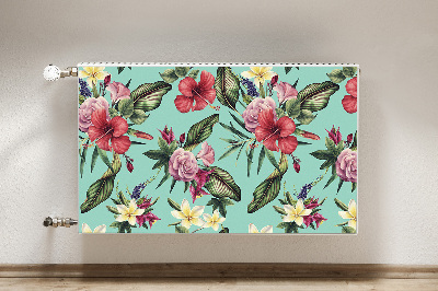 Magnetic radiator cover Leaves and flowers