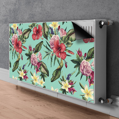 Magnetic radiator cover Leaves and flowers