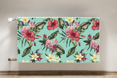 Magnetic radiator cover Leaves and flowers