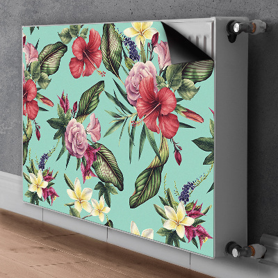 Magnetic radiator cover Leaves and flowers