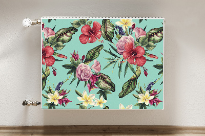 Magnetic radiator cover Leaves and flowers